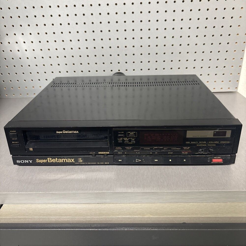 Sony Super BETAMAX SL-330 VCR No Remote Black For Parts